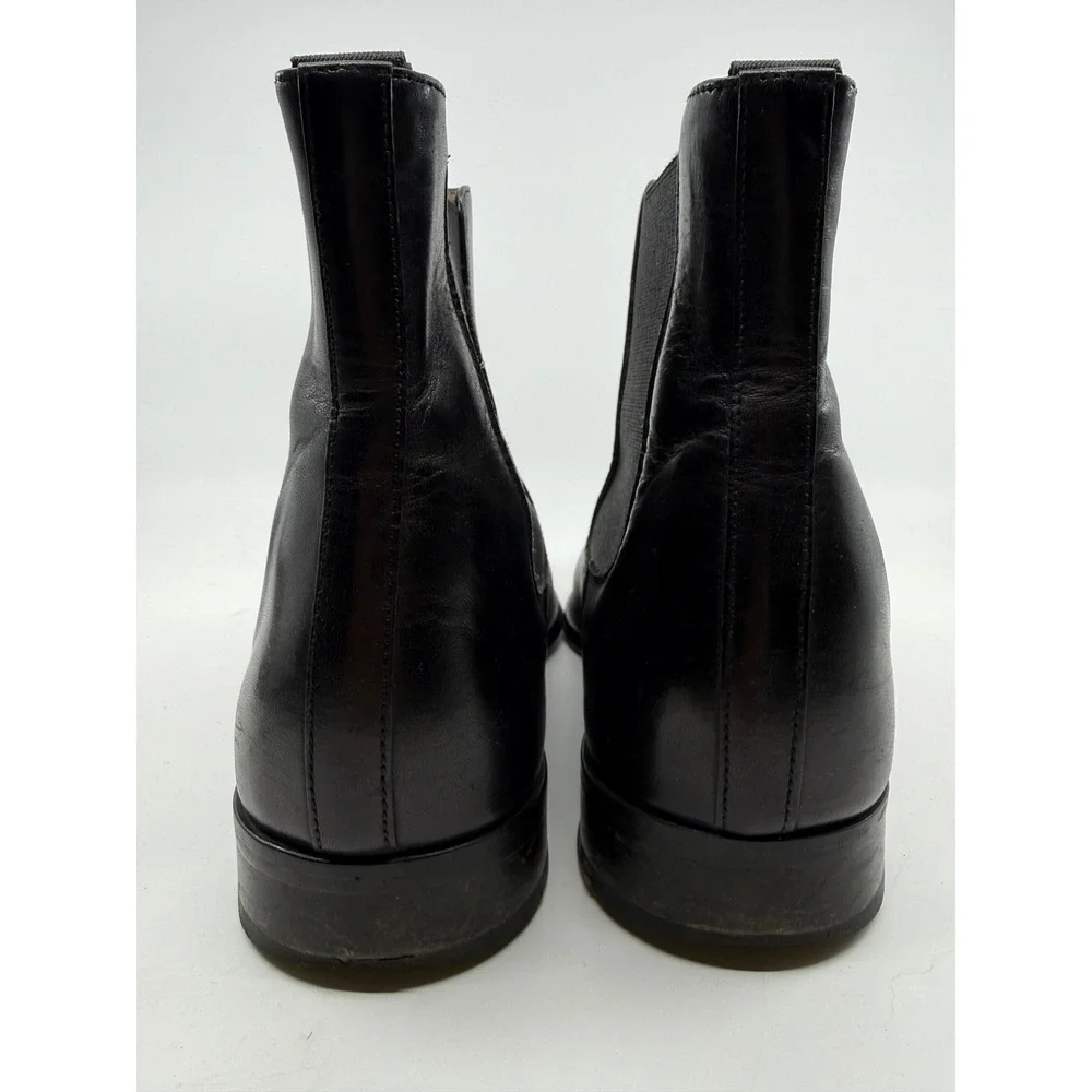 Ace Marks Mens Black Leather Chelsea‎ Boots Handcrafted in Italy Size 10 D